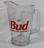 Budweiser Bud "King of Beers" 9" Tall 48oz. Heavy Glass Beer Pitcher