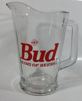 Budweiser Bud "King of Beers" 9" Tall 48oz. Heavy Glass Beer Pitcher