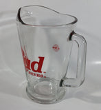 Budweiser Bud "King of Beers" 9" Tall 48oz. Heavy Glass Beer Pitcher