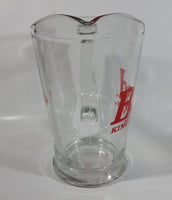 Budweiser Bud "King of Beers" 9" Tall 48oz. Heavy Glass Beer Pitcher