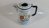 Swedish Berggren Enamelware Coffee Pot Kettle That Says "Kaffetaren den basta ar av alla jordiska drycker"