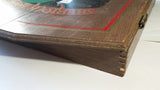 Rare Version Vintage Sherlock Holmes Pub & Lodging Baker St. Dovetail Wood Dart Cabinet and Kudu Board