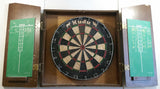 Rare Version Vintage Sherlock Holmes Pub & Lodging Baker St. Dovetail Wood Dart Cabinet and Kudu Board