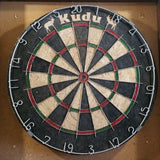 Rare Version Vintage Sherlock Holmes Pub & Lodging Baker St. Dovetail Wood Dart Cabinet and Kudu Board