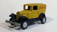 Vintage Coca Cola Coke Yellow Cast Iron Delivery Truck Toy Car Vehicle