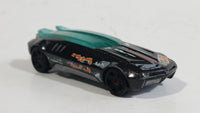 2014 Hot Wheels HW Race Thrill Racers Whip Creamer II Metalflake Black Die Cast Toy Car Vehicle w/ Sliding Canopy