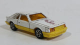 Vintage Corgi Ford Mustang Cobra White and Yellow Philadelphia Phillies MLB Baseball Team White Die Cast Toy Car Vehicle with Opening Hatchback