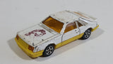 Vintage Corgi Ford Mustang Cobra White and Yellow Philadelphia Phillies MLB Baseball Team White Die Cast Toy Car Vehicle with Opening Hatchback