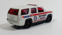 2009 Hot Wheels HW City Works '07 Chevy Tahoe Fire Dept. Rescue #8 White Die Cast Toy Car Emergency Vehicle