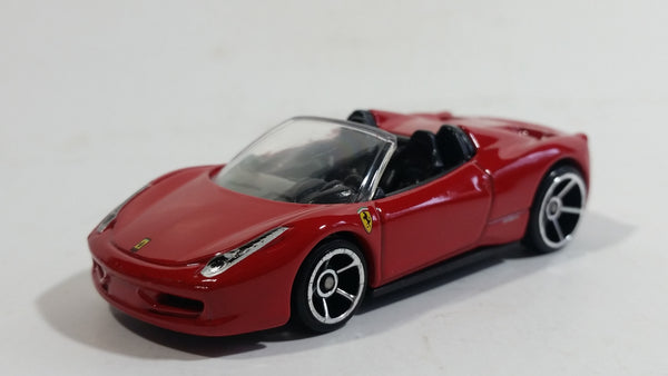 2014 Hot Wheels HW Premiere Ferrari 458 Spider Red Die Cast Toy Luxury Sports Car Vehicle