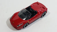 2014 Hot Wheels HW Premiere Ferrari 458 Spider Red Die Cast Toy Luxury Sports Car Vehicle