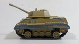 Vintage Majorette Sonic Flashers Tank Light Sand Brown Beige Military Army Toy Car Vehicle - Working