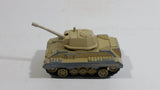 Vintage Majorette Sonic Flashers Tank Light Sand Brown Beige Military Army Toy Car Vehicle - Working