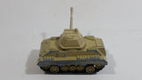 Vintage Majorette Sonic Flashers Tank Light Sand Brown Beige Military Army Toy Car Vehicle - Working