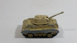 Vintage Majorette Sonic Flashers Tank Light Sand Brown Beige Military Army Toy Car Vehicle - Working