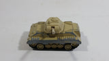 Vintage Majorette Sonic Flashers Tank Light Sand Brown Beige Military Army Toy Car Vehicle - Working