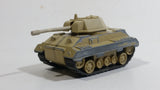 Vintage Majorette Sonic Flashers Tank Light Sand Brown Beige Military Army Toy Car Vehicle - Working