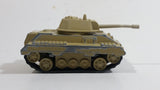Vintage Majorette Sonic Flashers Tank Light Sand Brown Beige Military Army Toy Car Vehicle - Working