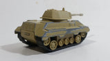 Vintage Majorette Sonic Flashers Tank Light Sand Brown Beige Military Army Toy Car Vehicle - Working
