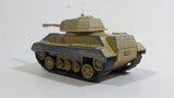 Vintage Majorette Sonic Flashers Tank Light Sand Brown Beige Military Army Toy Car Vehicle - Working