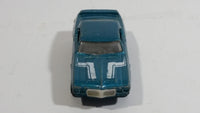 2010 Hot Wheels Muscle Mania 1969 Pontiac Firebird T/A Metalflake Aqua Blue Die Cast Toy Car Vehicle