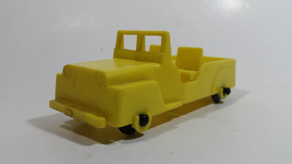 Vintage 1960s Reliable Toys Yellow Jeep Military Army Style Yellow Hard Plastic Toy Car Vehicle