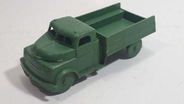 Vintage 1960s Reliable Toys Style Olive Green Army Truck Hard Plastic Toy Car Vehicle