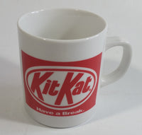 Kit Kat Chocolate Bar Candy Snack "Have a Break" "Faites la pause Kit Kat" White and Red Ceramic Coffee Mug Cup