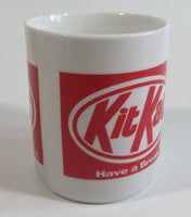 Kit Kat Chocolate Bar Candy Snack "Have a Break" "Faites la pause Kit Kat" White and Red Ceramic Coffee Mug Cup