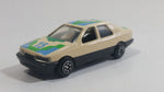 Yatming No. 815 Ford Sierra Sapphire #15 Cream White with Blue Green Die Cast Toy Car Vehicle