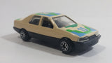 Yatming No. 815 Ford Sierra Sapphire #15 Cream White with Blue Green Die Cast Toy Car Vehicle