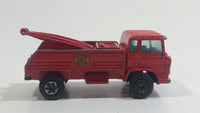 Yatming Wrecker Salvage Tow Truck Red Fire Department Die Cast Toy Car Wrecking Towing Vehicle