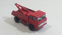 Yatming Wrecker Salvage Tow Truck Red Fire Department Die Cast Toy Car Wrecking Towing Vehicle