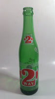 Vintage 2 Way Soda Pop Beverage 9 1/2" Tall Green Glass Soda Pop Beverage Bottle