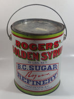 Vintage Rogers Syrup Golden Sugar Vancouver, B.C. Sugar Refinery 10lb 2L Tin Metal Can with Lid