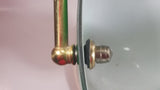 Vintage Style Curved Green Glass on Brass Bankers Desk Lamp 15" Tall