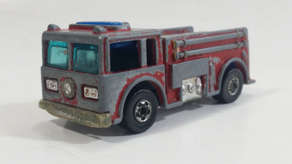 1982 Hot Wheels Fire Eater Red Fire Truck Die Cast Toy Car Vehicle - BW - Blue Lights - Hong Kong