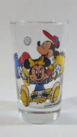 The Walt Disney Company Mickey Mouse Baseball Player and Minnie Mouse Cheerleader 4 1/2" Tall Glass Cup