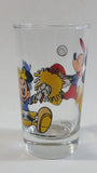 The Walt Disney Company Mickey Mouse Baseball Player and Minnie Mouse Cheerleader 4 1/2" Tall Glass Cup