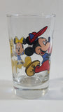 The Walt Disney Company Mickey Mouse Baseball Player and Minnie Mouse Cheerleader 4 1/2" Tall Glass Cup