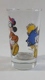 The Walt Disney Company Mickey Mouse Baseball Player and Minnie Mouse Cheerleader 4 1/2" Tall Glass Cup