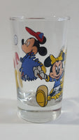 The Walt Disney Company Mickey Mouse Baseball Player and Minnie Mouse Cheerleader 4 1/2" Tall Glass Cup