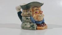 Antique Toby Style 3" Tall Man Holding Tankard Eyes Opened Face Mug Hand Painted