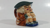 Antique Toby Style 3" Tall Man Holding Tankard Eyes Closed Face Mug Hand Painted