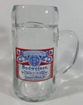 Vintage Budweiser Lager Beer 8" Tall Heavy Thick Glass Mug