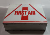 Vintage White and Red Metal First Aid Kit Wall Cabinet Hanging