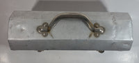 Vintage L. May Mfg Co. 14" Wide Polished Riveted Aluminum Metal Miner's Lunch Box