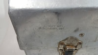 Vintage L. May Mfg Co. 14" Wide Polished Riveted Aluminum Metal Miner's Lunch Box