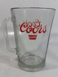 Vintage Coors Premium Beer Heavy Thick Glass 7" Tall Pitcher