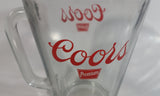Vintage Coors Premium Beer Heavy Thick Glass 7" Tall Pitcher